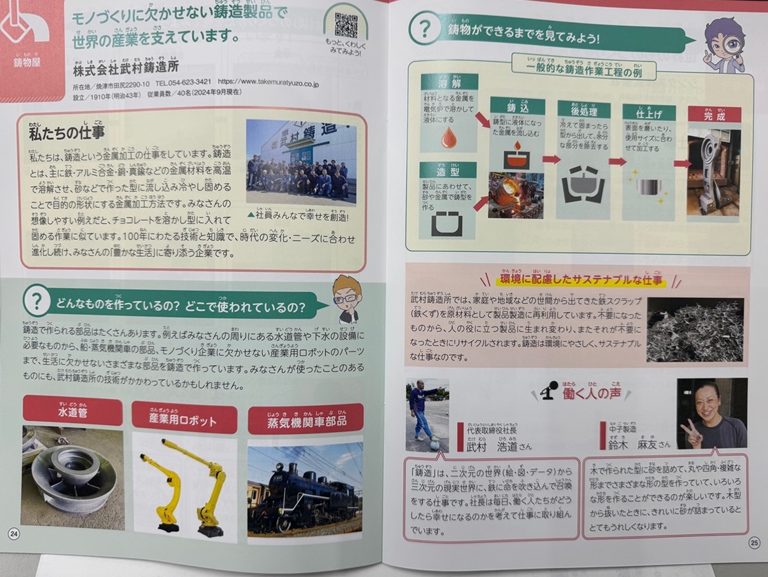 焼津市　お仕事ノート　武村鋳造所